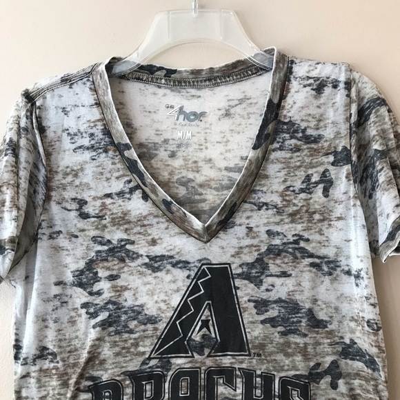 Women's Arizona Diamondbacks Burnout V-Neck Tee M - Picture 3 of 6